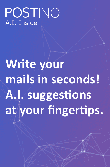 Postino email. Powered by A.I.